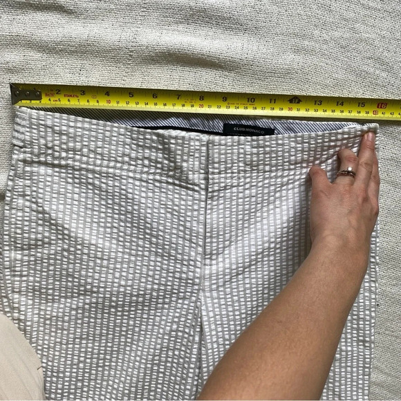 CLUB Monaco Boho Coastal Nautical Cotton Lightweight Trouser Capri Pant Size 8 - Picture 10 of 13